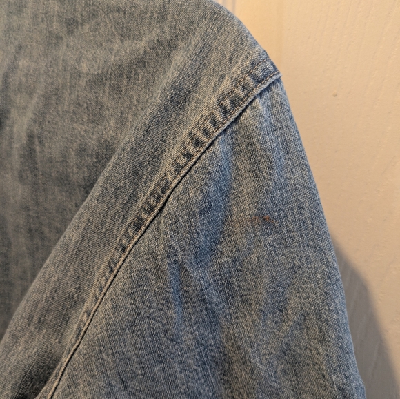 J JILL DENIM JEAN Denim Shirt Jacket Medium Wash Fitted - Picture 7 of 9